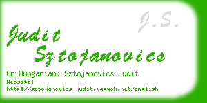 judit sztojanovics business card